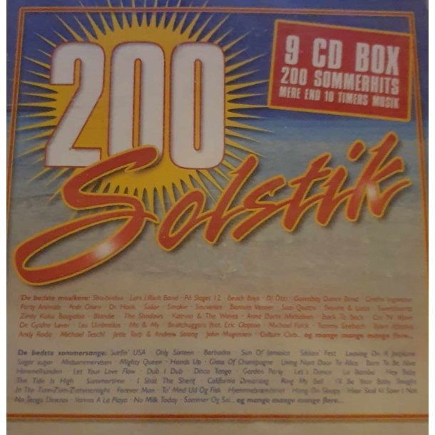 200 solstik sommerhits - 9 cd box - Brugt