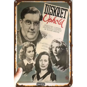 Diskert Ophold - Metal Skilt 20x30cm