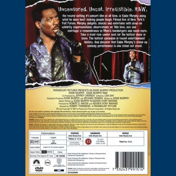 Eddie Murphy: Raw (1987) - Brugt - Udget