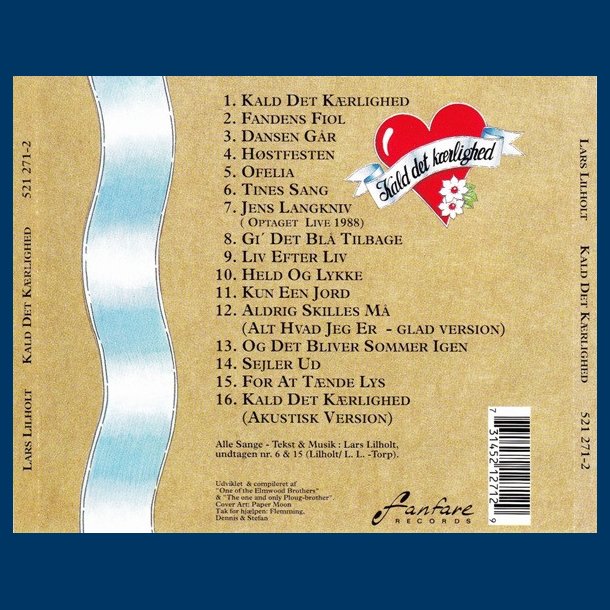 Lars Lilholt - Kald det krlighed - Musik Cd - Brugt