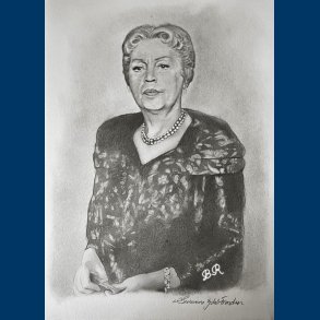 Portrt Tegning Maria Garland