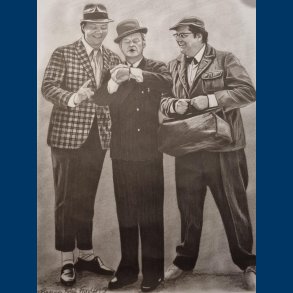 Olsen-Banden - Egon, Benny og Kjeld - Portr�t Tegning A3 Format