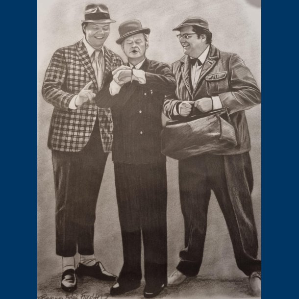 Olsen-Banden - Egon, Benny og Kjeld - Portrt Tegning A3 Format
