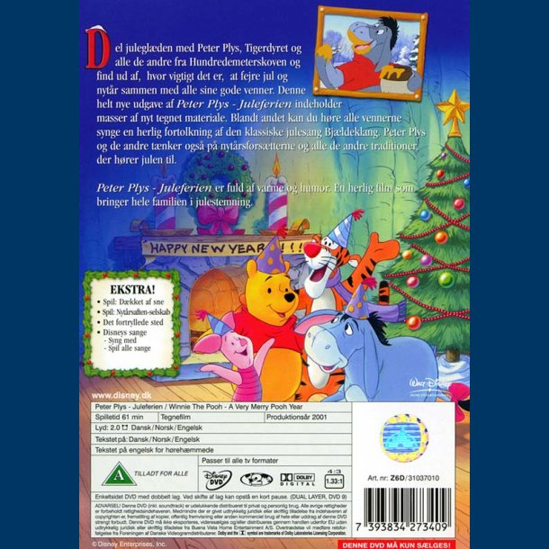 Peter Plys Juleferien - Dansk Tale - Brugt