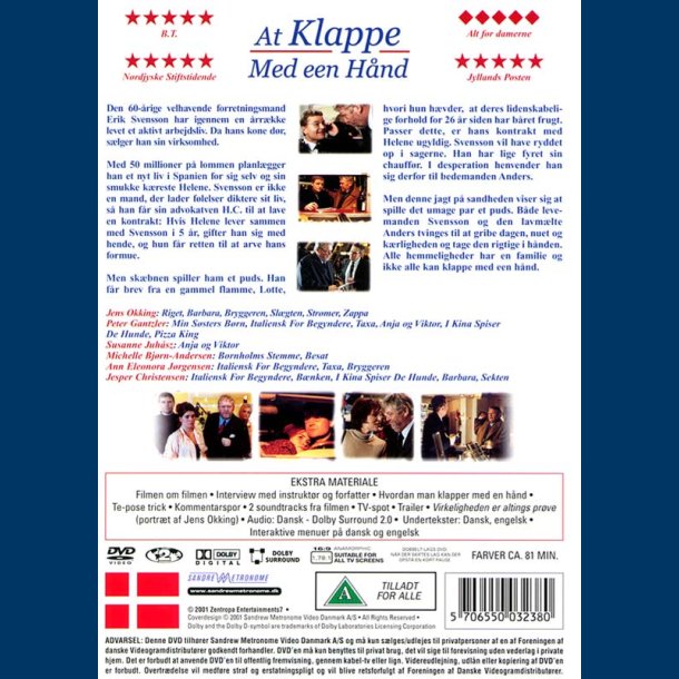 At klappe med en hnd - Jens Okking - Brugt