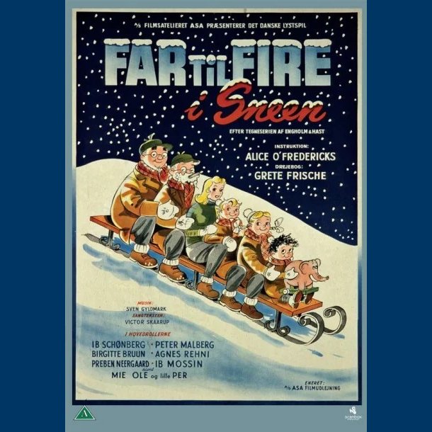 Far til fire i sneen - Tynd ske - Brugt