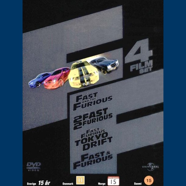Fast and the Furious Box - 4 film - brugt