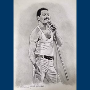 Portrt Tegning - Freddie Mercury