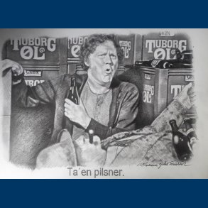 Dynamit Harry - Olsenbanden Ta en pilsner - Portr�t Tegning