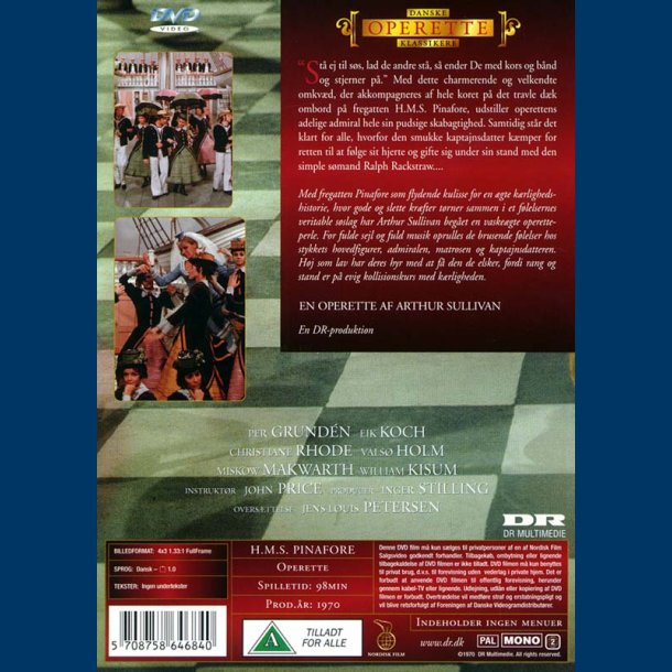 H.M.S. Pinafore - operette - Dvd - Brugt