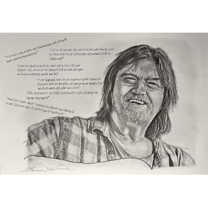 Johnny Madsen - Portrt Tegning 