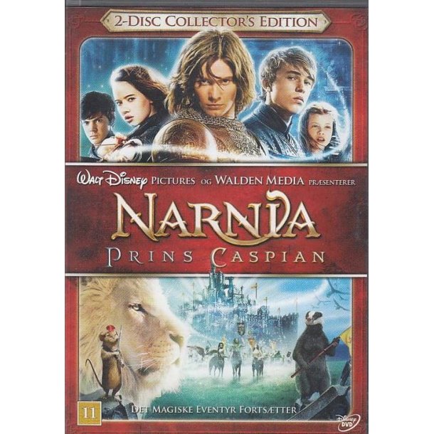 Narnia Prins Caspian 2 disc - Dansk Tale - Brugt