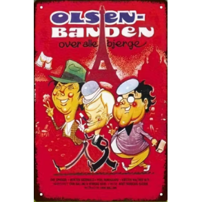 Olsen Banden over alle bjerge - Metal Skilt 20x30cm