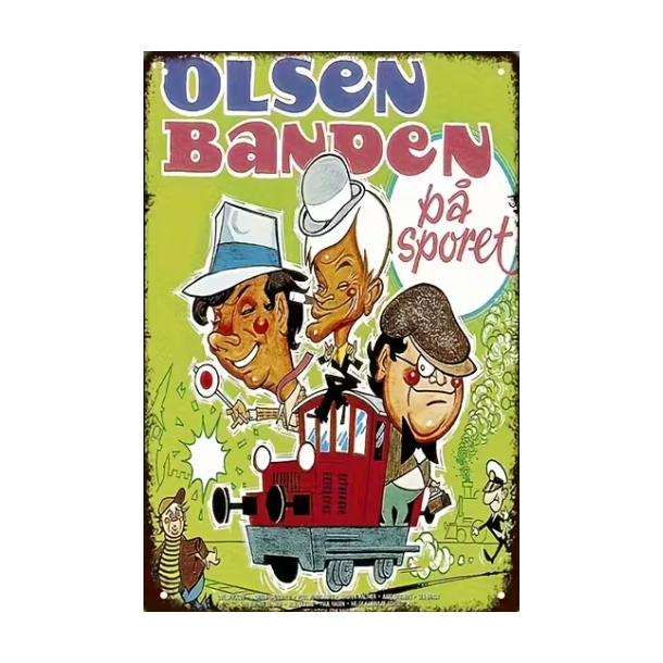 Olsen Banden p sporet - Metal Skilt 20x30cm
